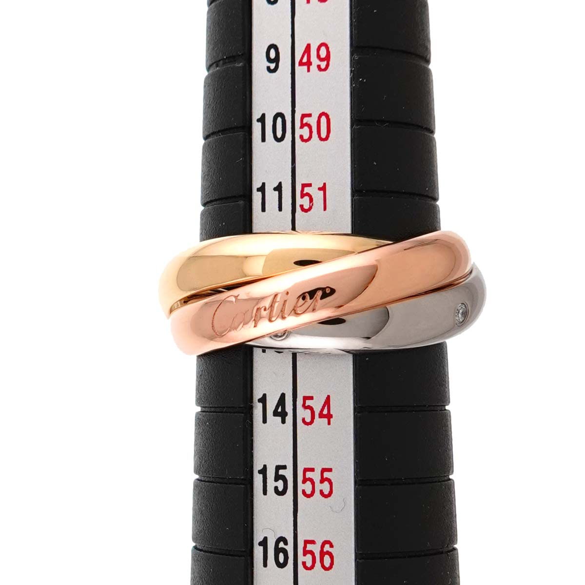 Trinity Diamond 5P Ring 18K YG WG PG 750 Size52 6(US)