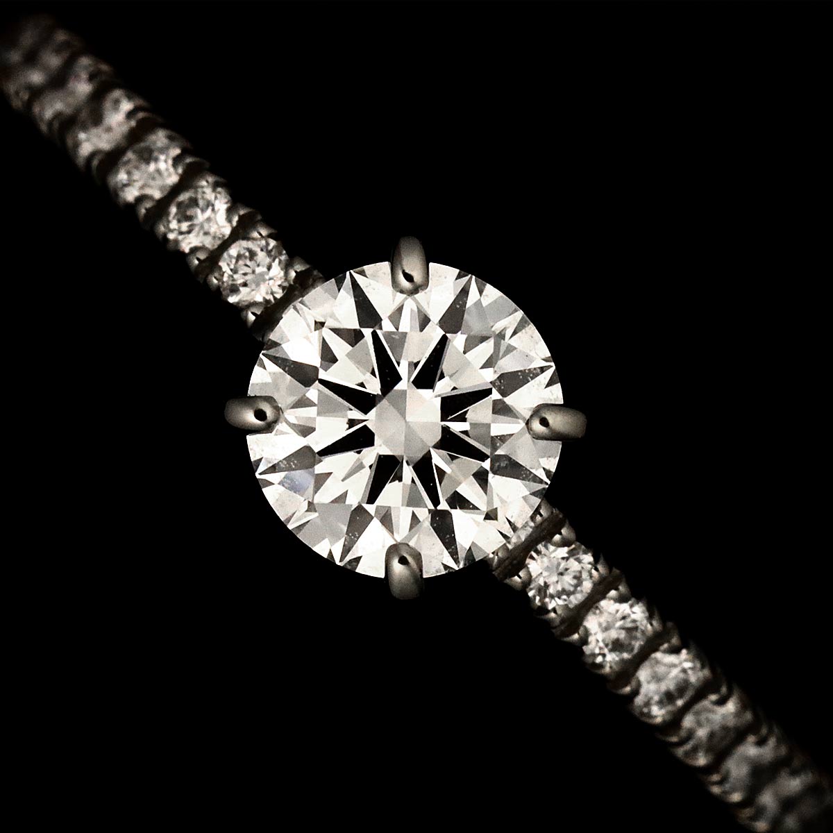 ETINCELLE Half Diamond 0.40ct G/VVS1/3EX Ring Pt size47 4(US)