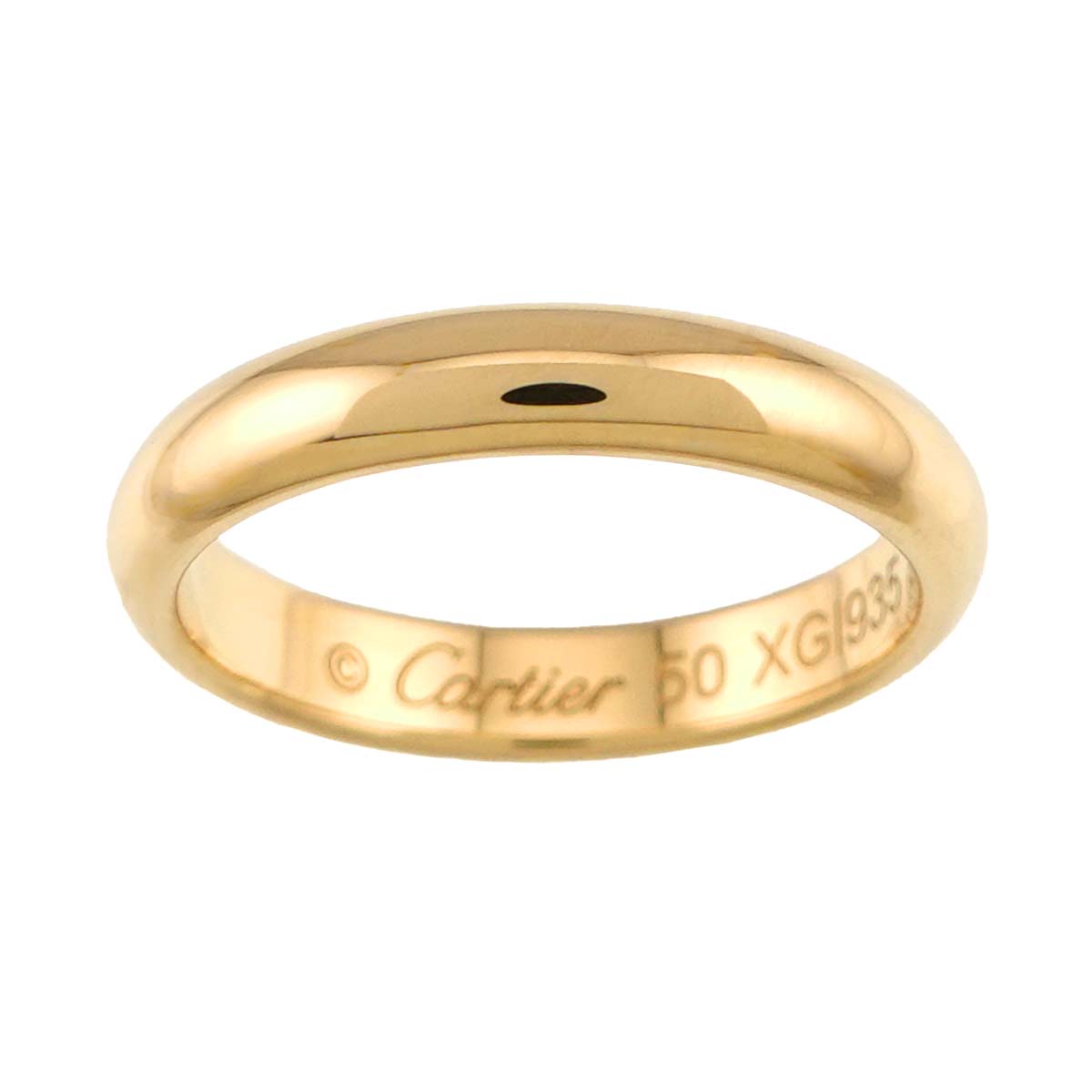 Classic Band Ring 18K Yellow Gold 750 size50 5.25(US)