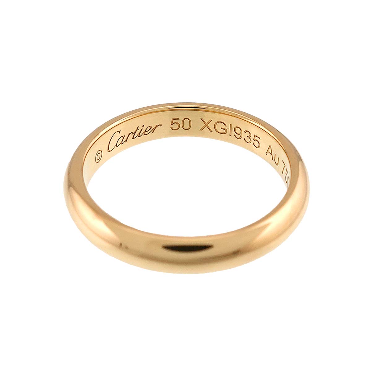 Classic Band Ring 18K Yellow Gold 750 size50 5.25(US)