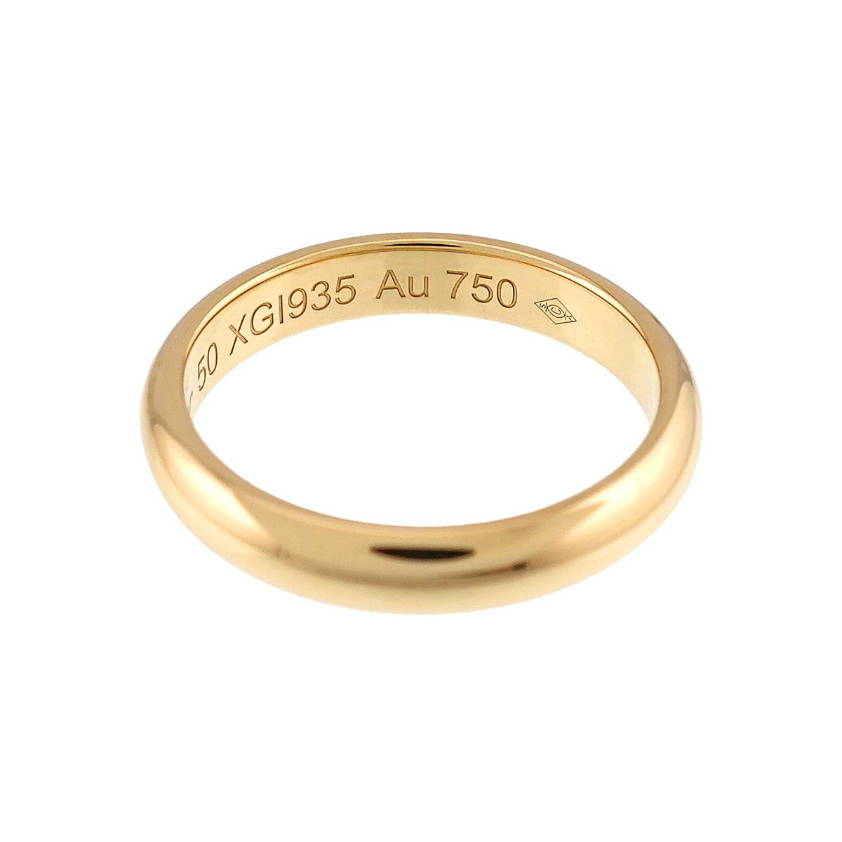 Classic Band Ring 18K Yellow Gold 750 size50 5.25(US)