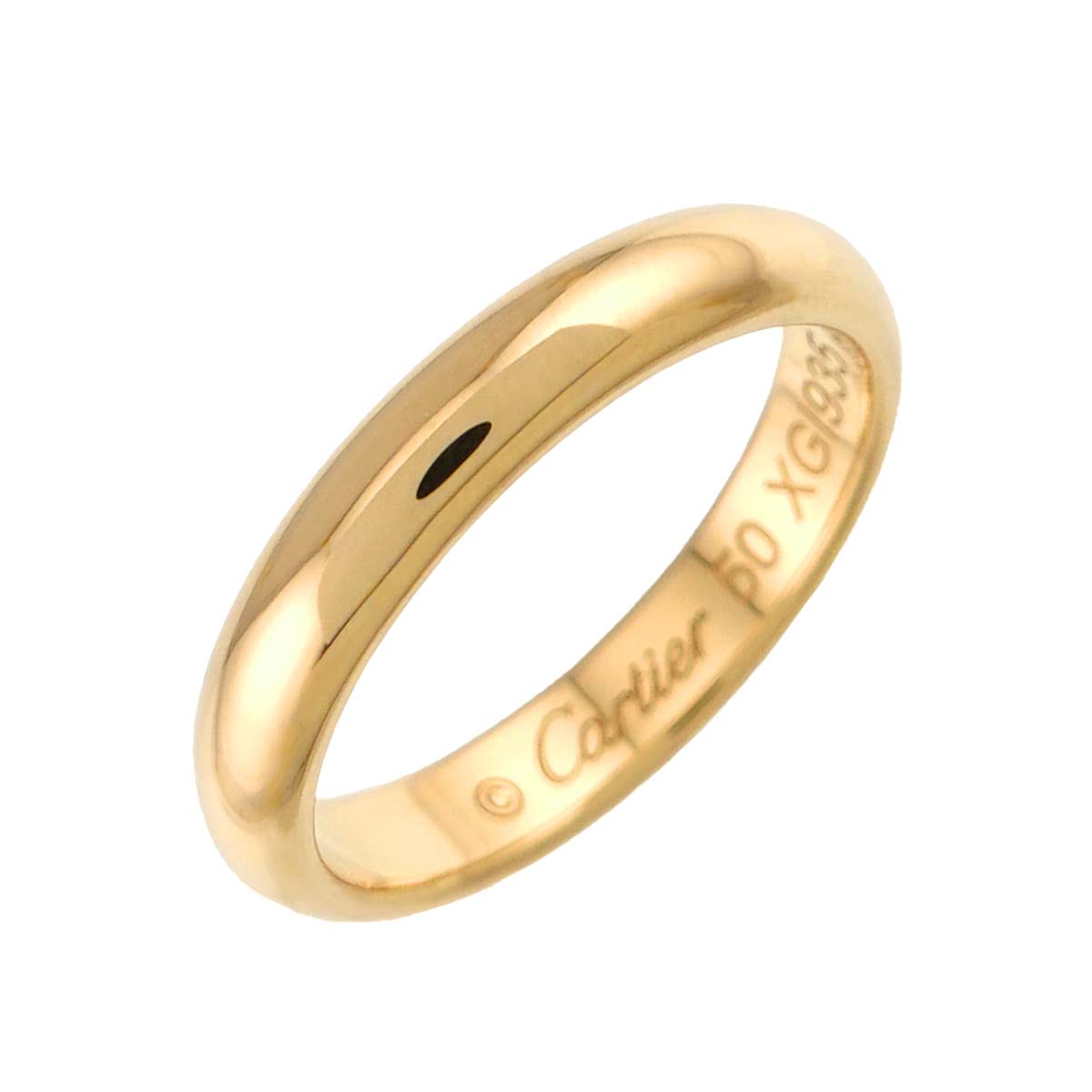 Classic Band Ring 18K Yellow Gold 750 size50 5.25(US)