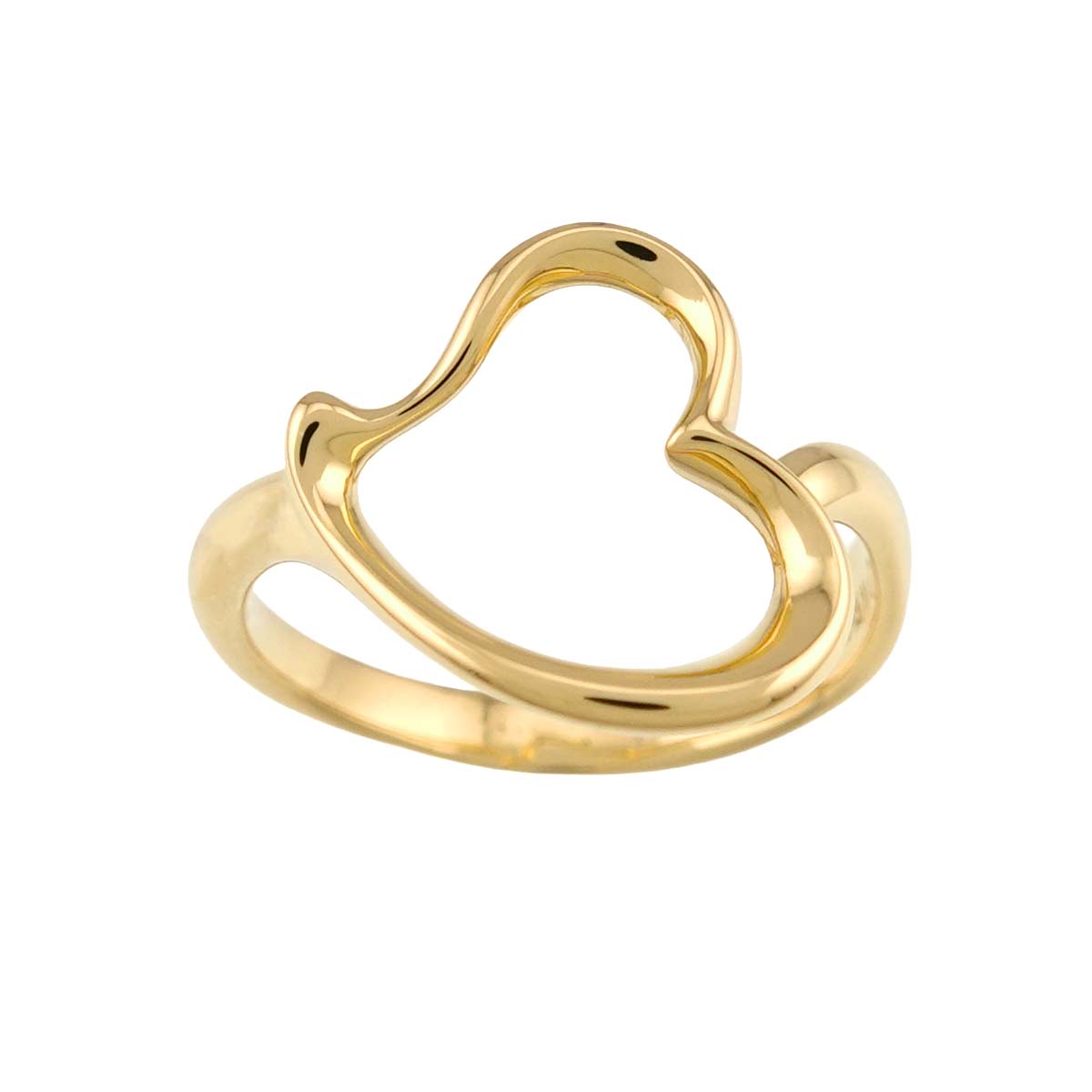 Open Heart Ring 18K YG 750 Size6(US)