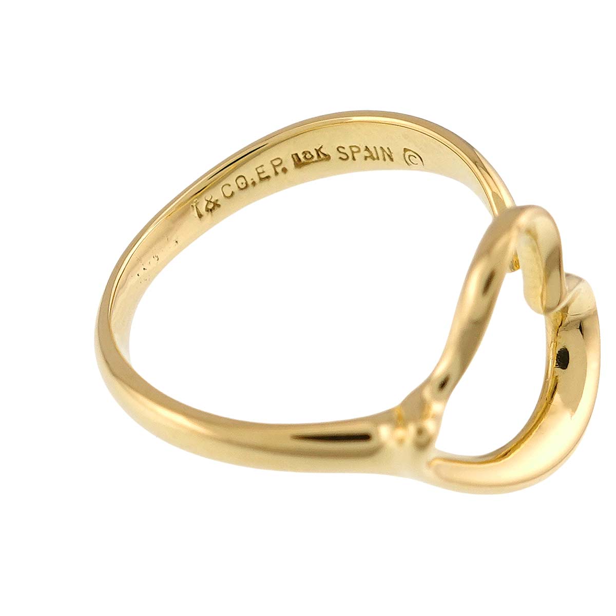 Open Heart Ring 18K YG 750 Size6(US)
