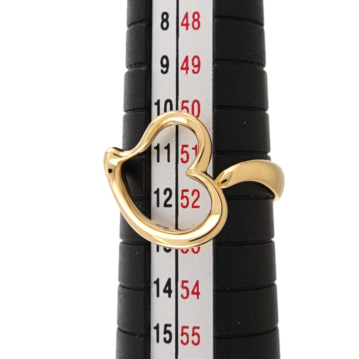 Open Heart Ring 18K YG 750 Size6(US)