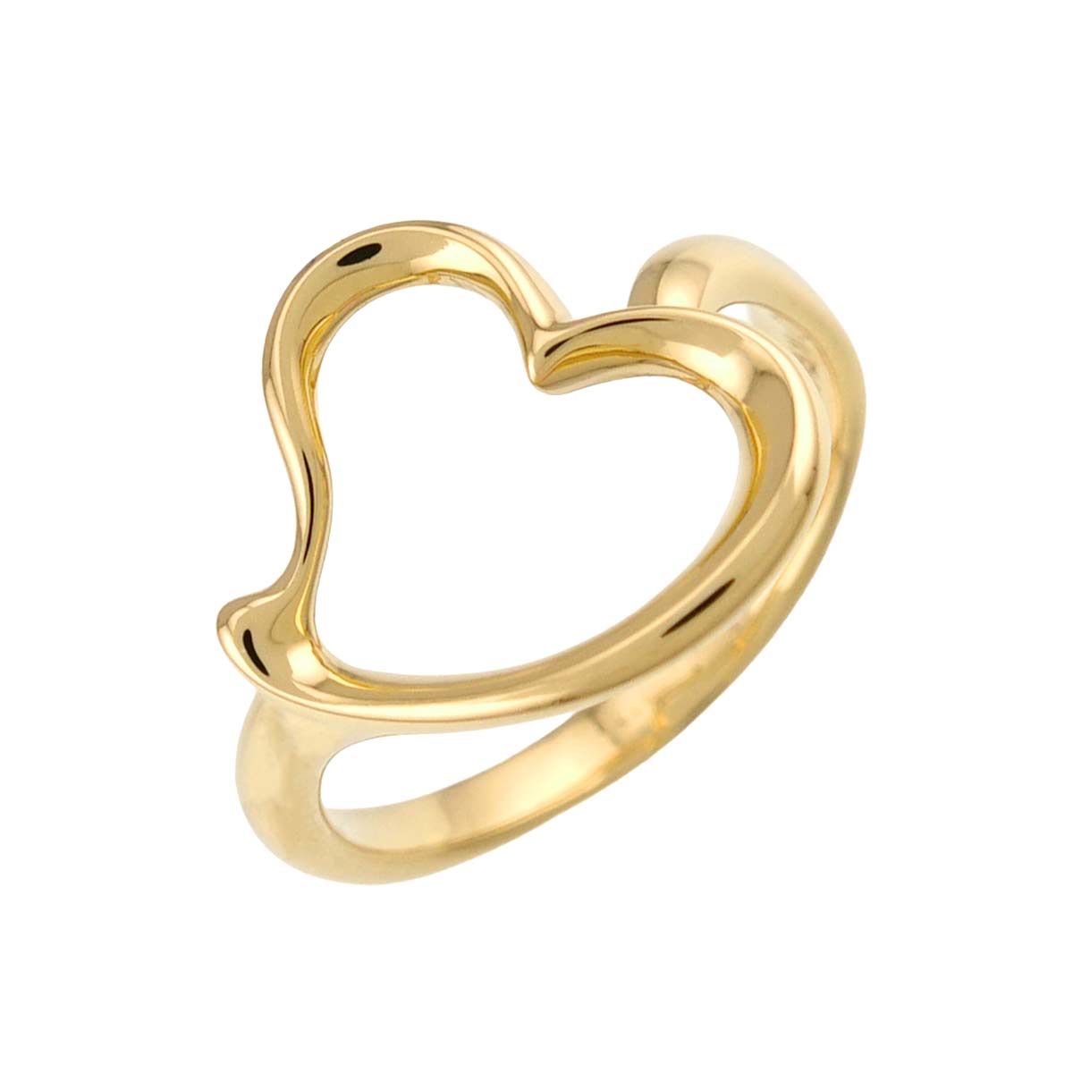 Open Heart Ring 18K YG 750 Size6(US)