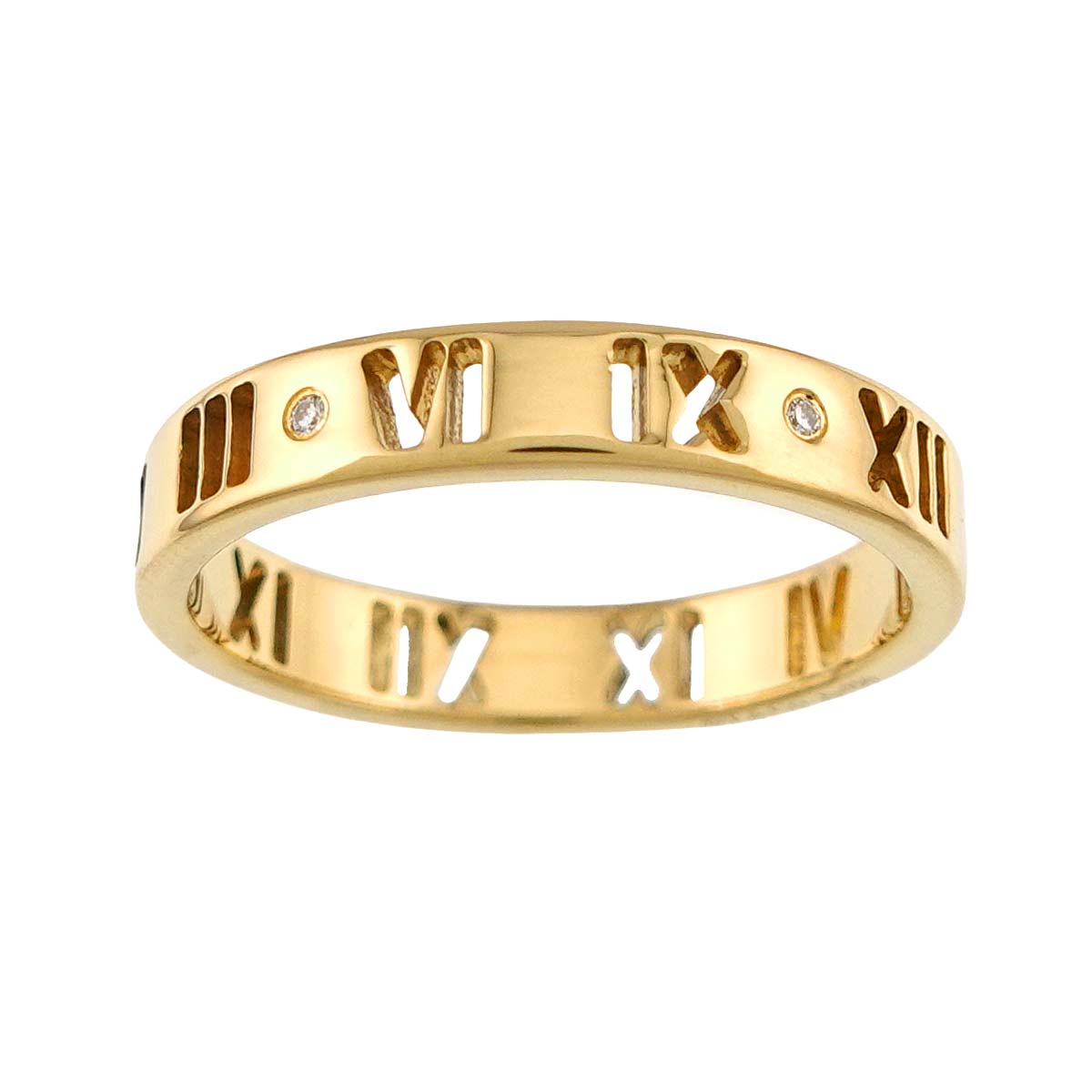 Atlas Diamond Ring 18K Yellow Gold 750 Size6(US)