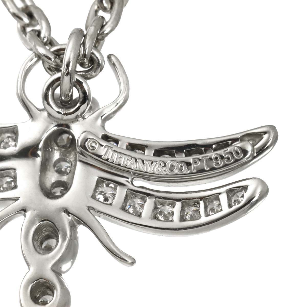 Dragonfly Diamond Necklace Platinum
