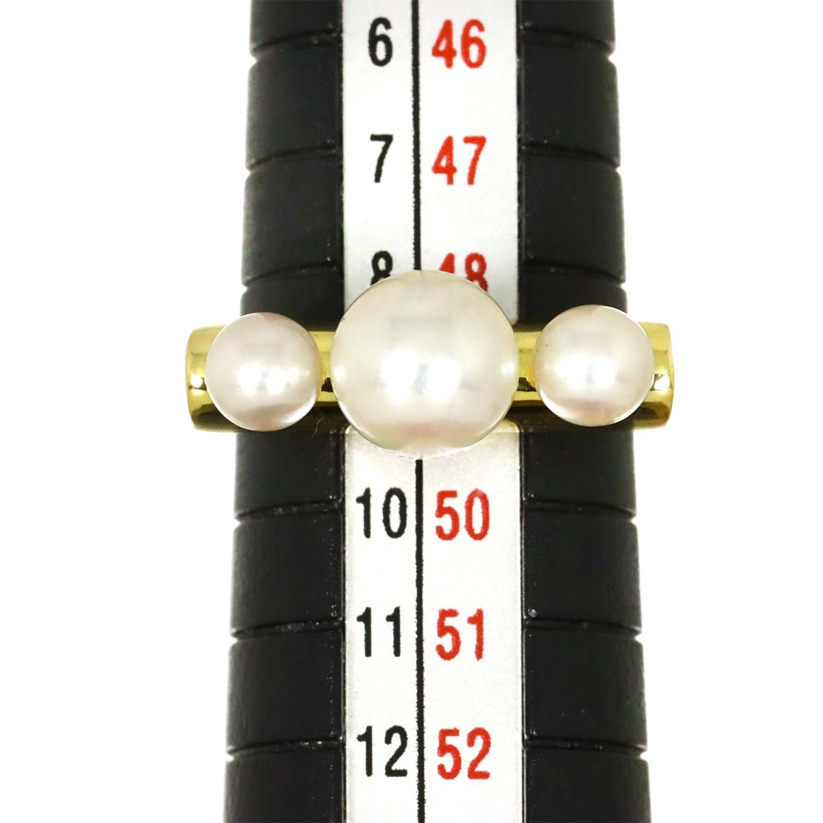 Akoya pearl 7.1-4.5mm Ring 18K YG 750 4.75-5(US)