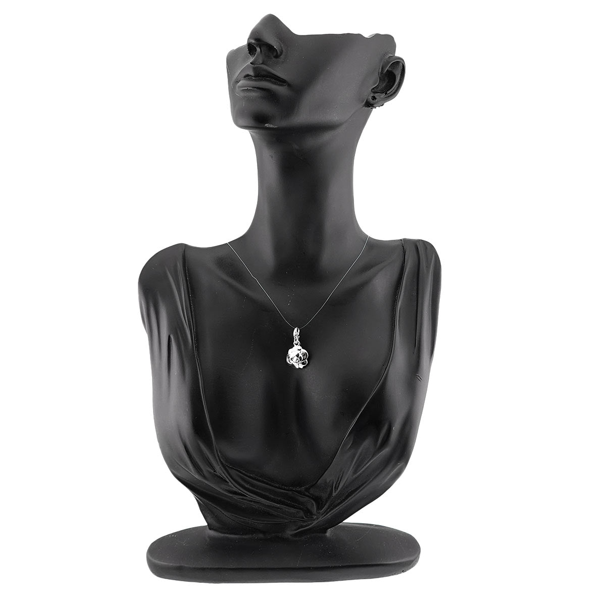 Camellia Pendant Top Charm 18K WG 750