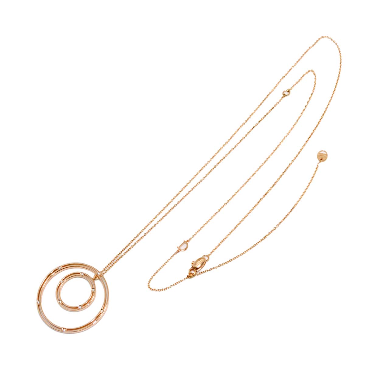 D-SIDE Diamond 10P Necklace 18K Pink Gold 750
