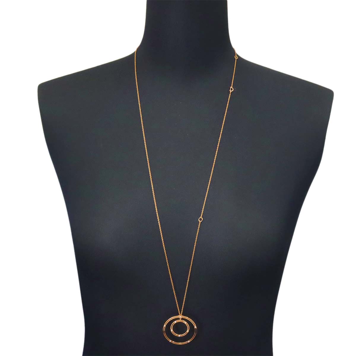 D-SIDE Diamond 10P Necklace 18K Pink Gold 750