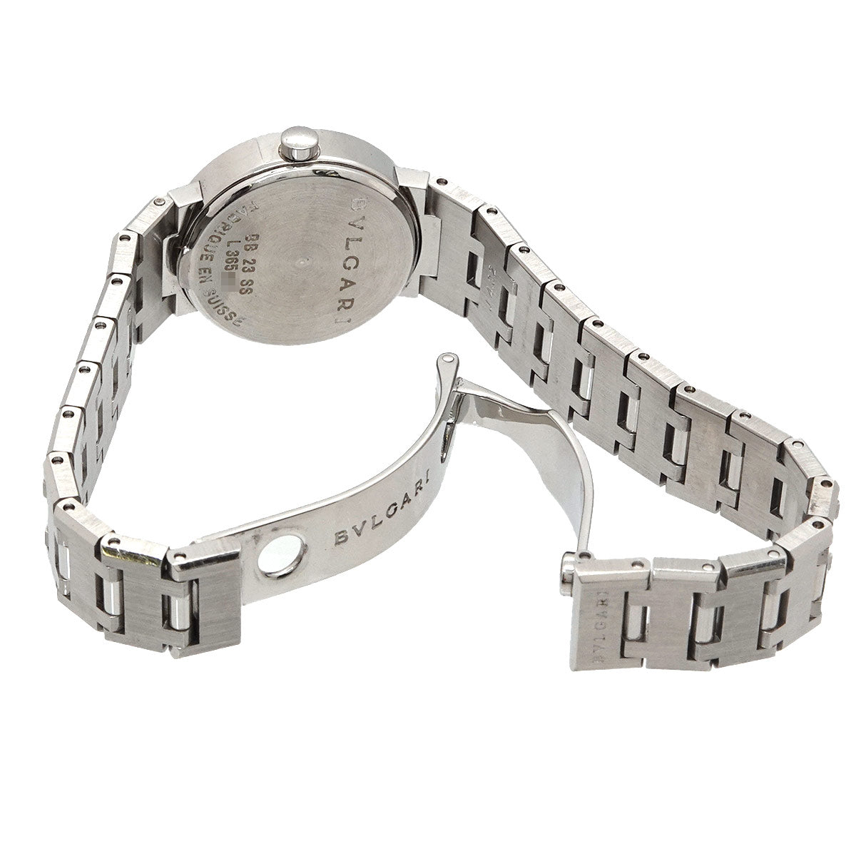 BVLGARIBVLGARI BB23SS 12P Diamond Quartz Black Dial Ladies