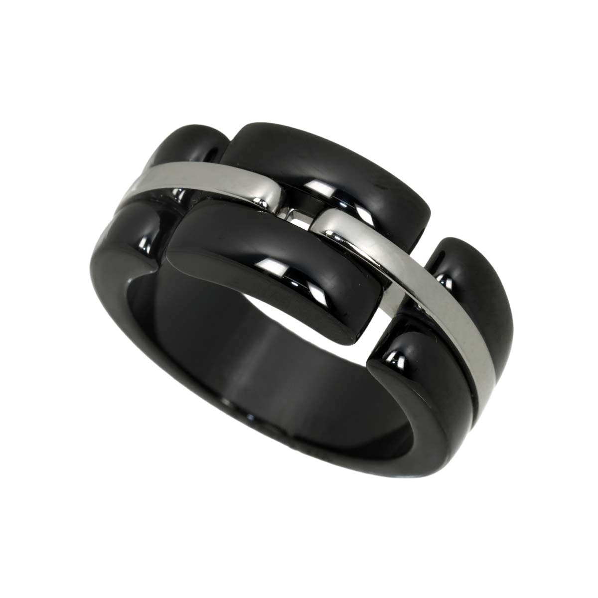 ULTRA Ring Black Ceramic 18K WG 750 Size60 8.75(US)
