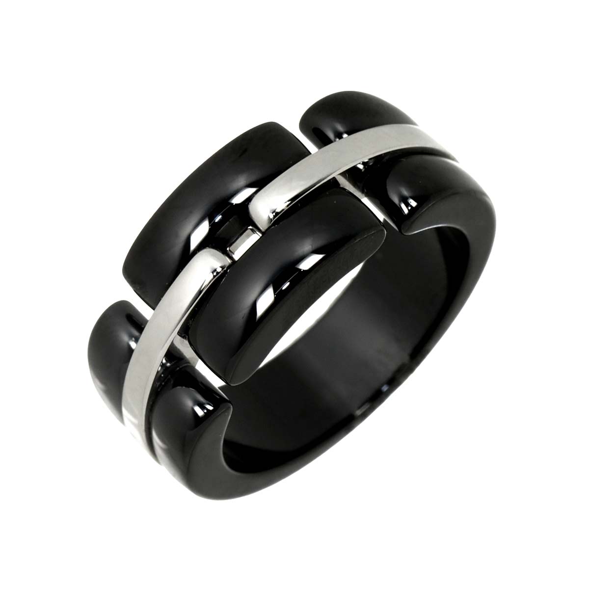 ULTRA Ring Black Ceramic 18K WG 750 Size60 8.75(US)