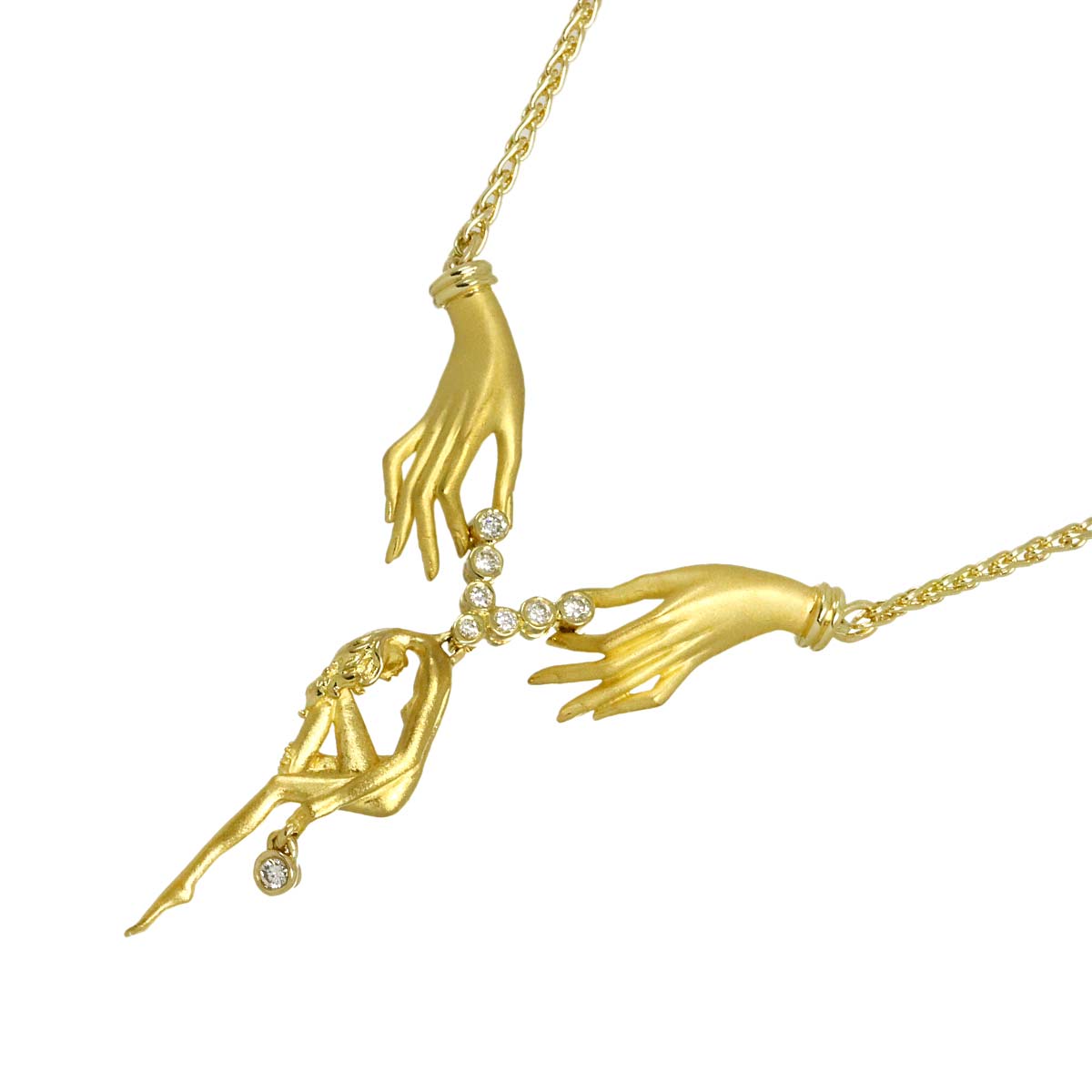 Diamond Necklace 18K YG 750
