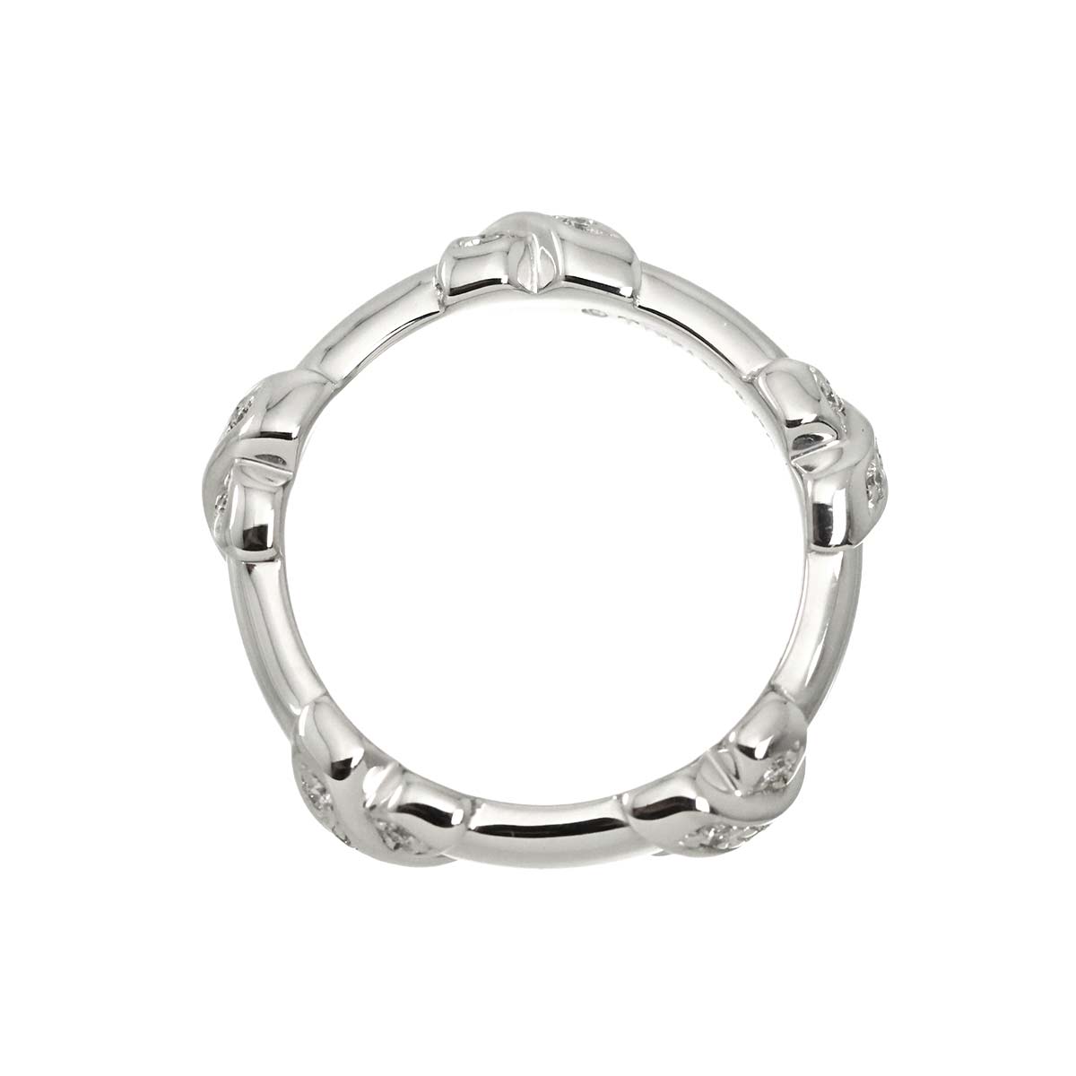 Signature Diamond Ring 18K WG 750 Size4.5(US)