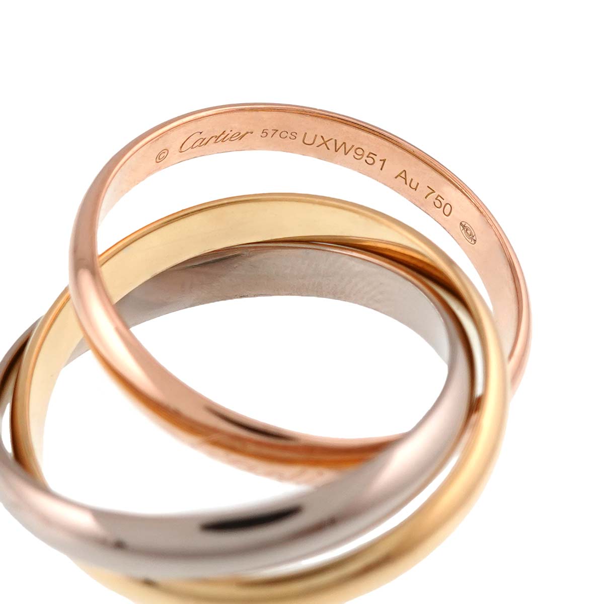 Trinity MM Ring 18K YG WG PG 750 Size57 7.75-8(US)