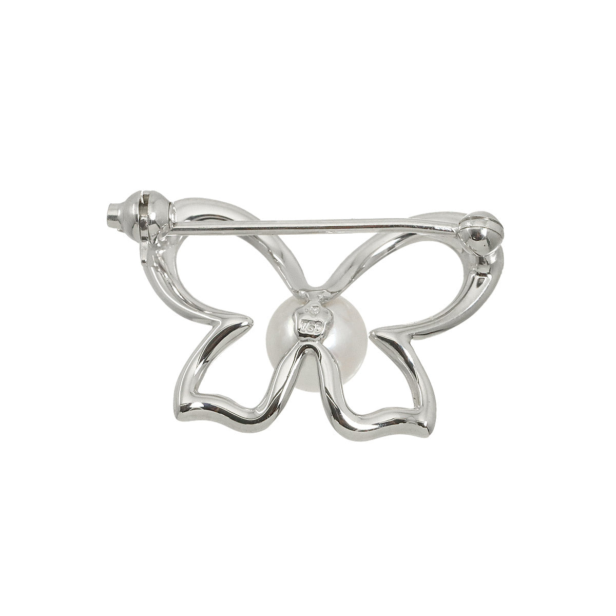 Akoya Pearl 6.7mm Brooch 18K White Gold 750