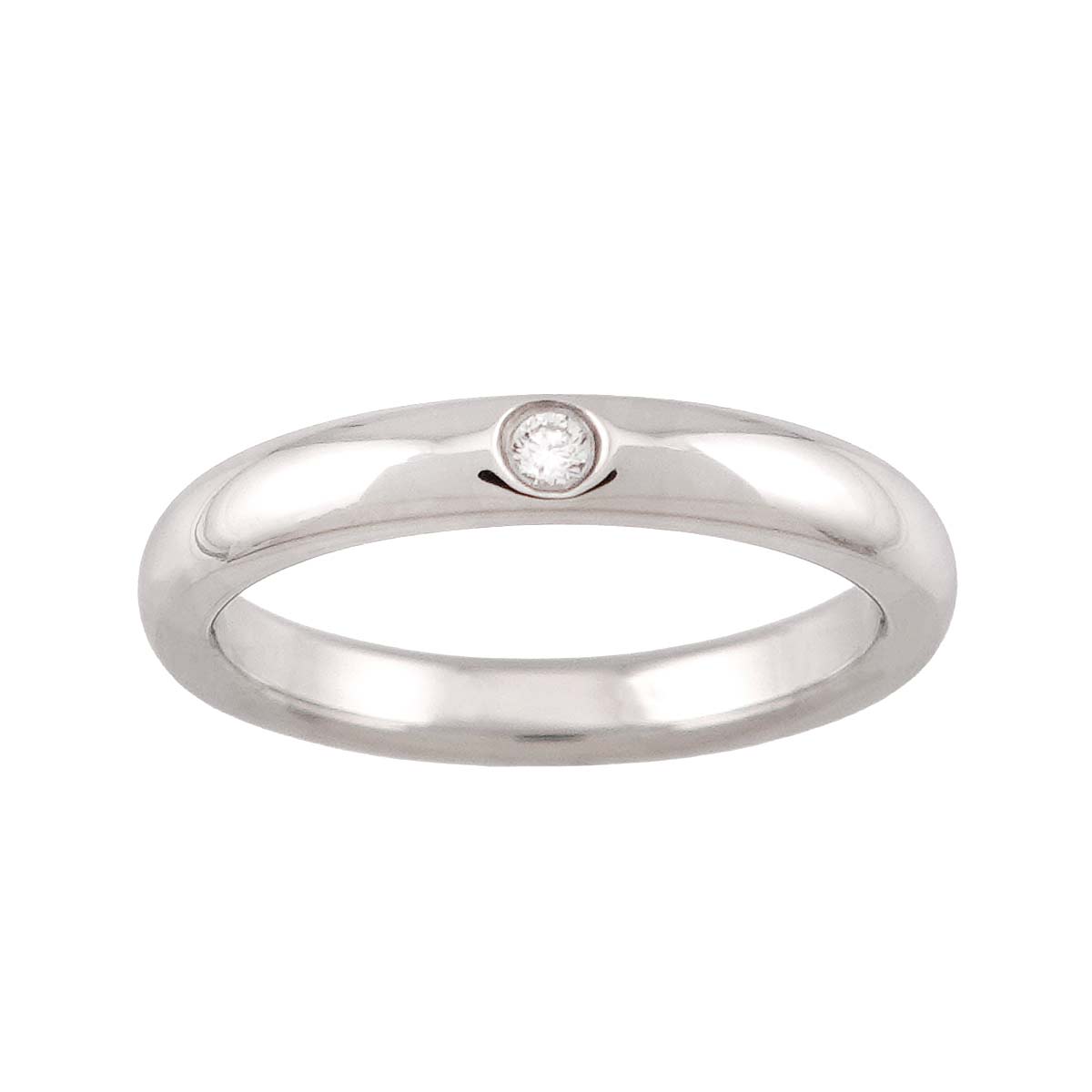 Stacking Band Ring Diamond 1P Platinum Size3.75(US)