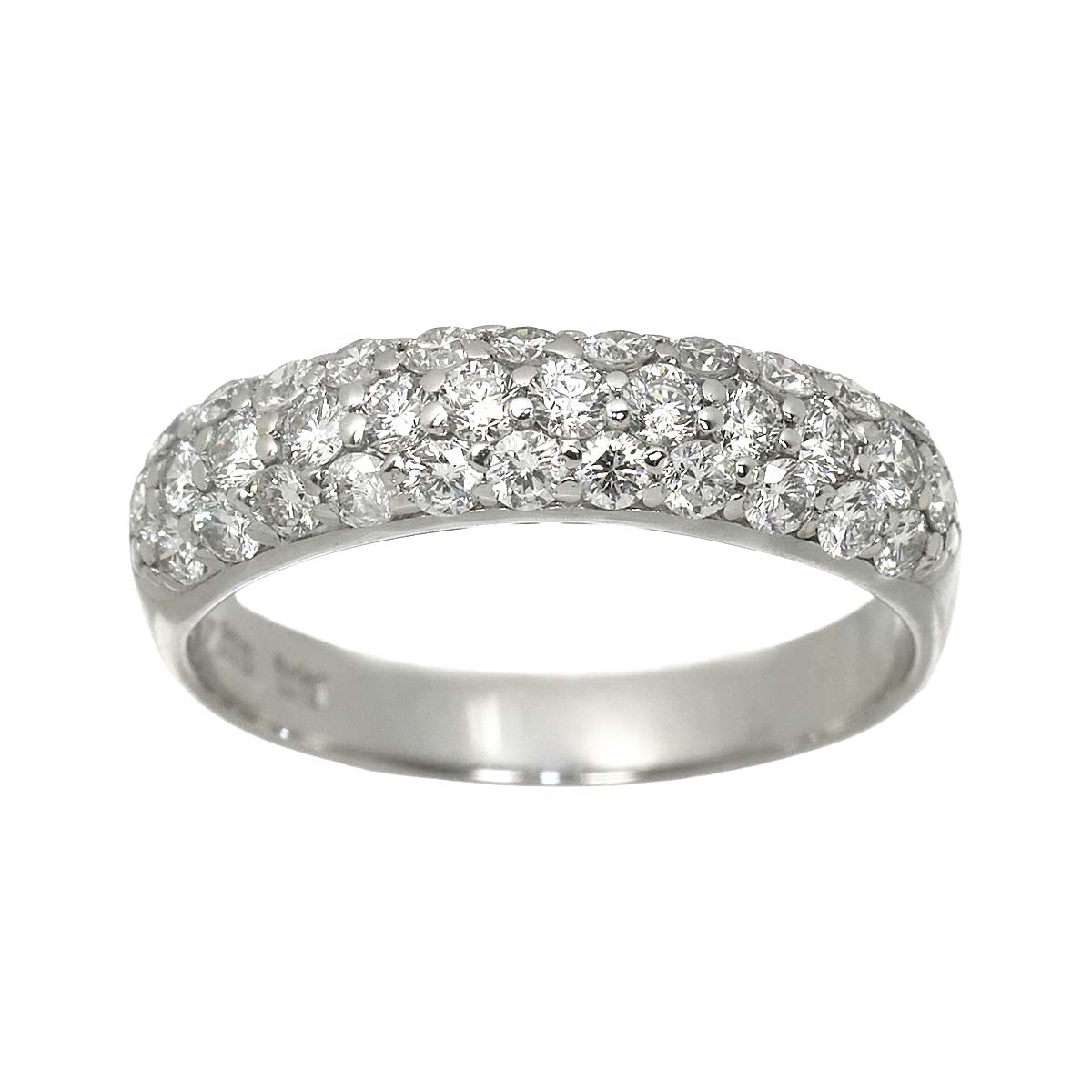 Diamond 0.80ct Ring 18K WG 750 Size5.25(US)