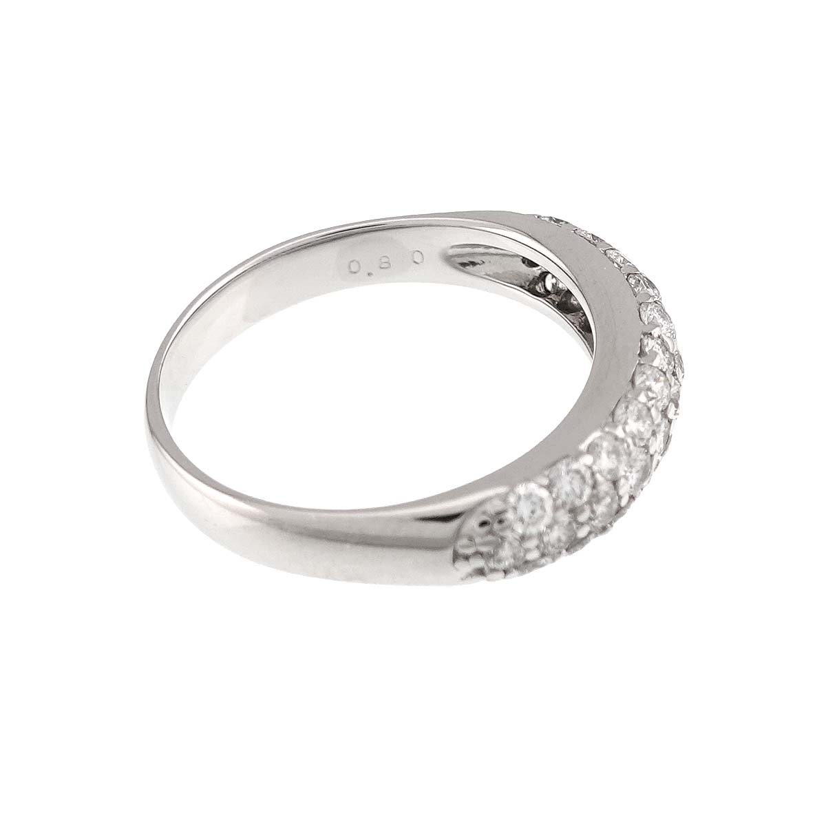 Diamond 0.80ct Ring 18K WG 750 Size5.25(US)