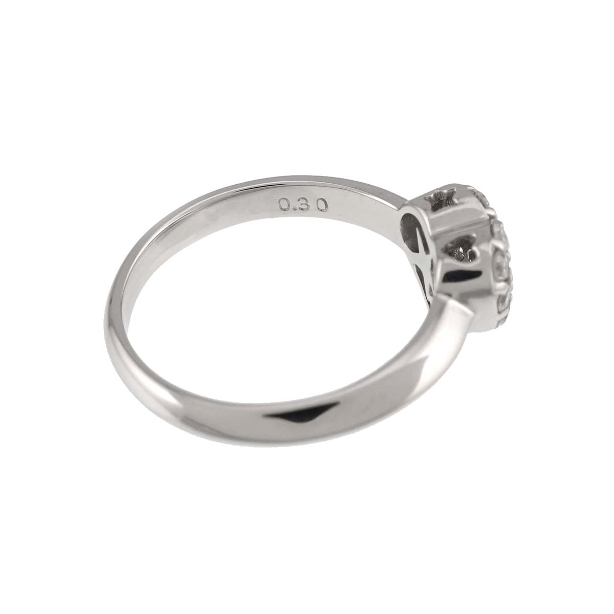 Diamond 0.30ct Ring 18K WG 750 Size5.25(US)
