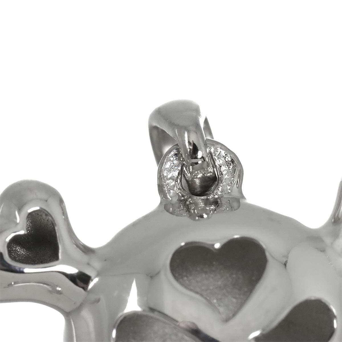 Skull Diamond Pendant Top 18K WG 750