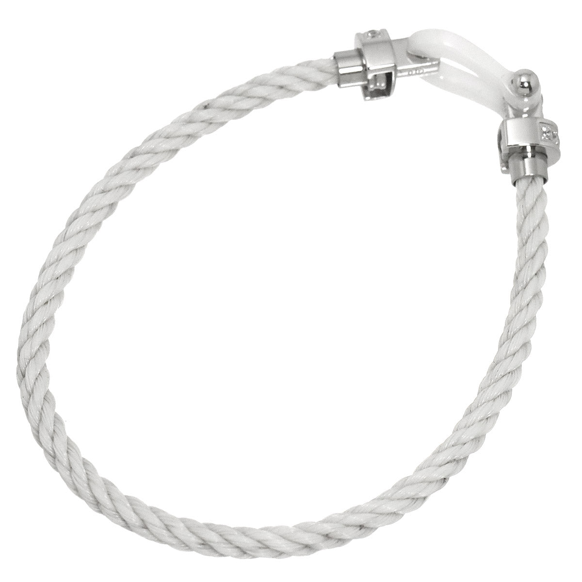 Force 10 MM Diamond Bracelet Ceramic 18K WG 750 Steel size13
