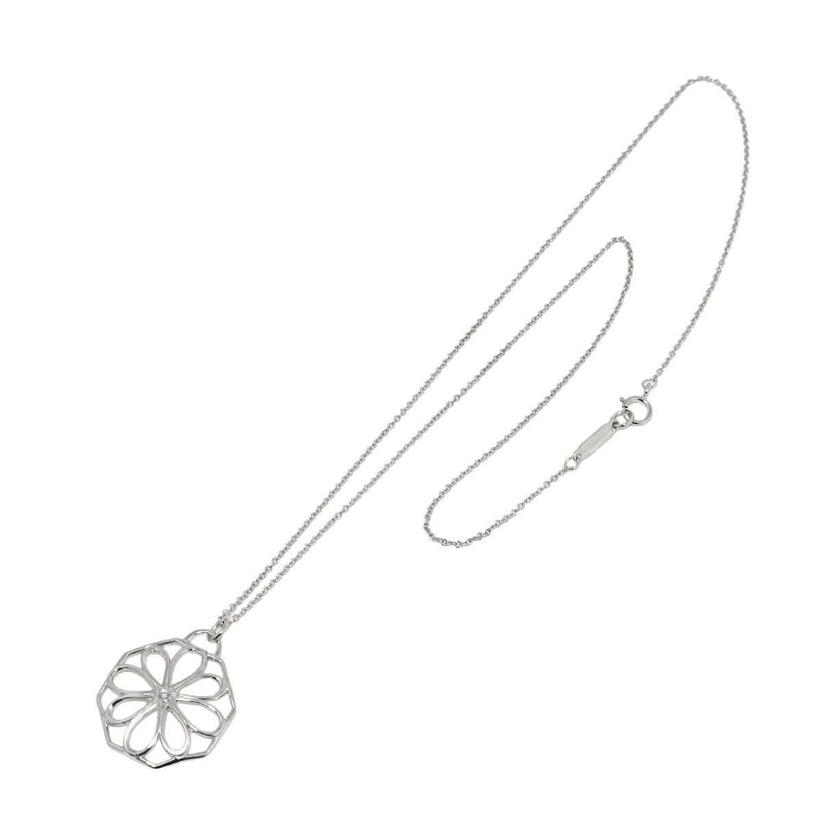 Diamond Necklace 18K White Gold 750