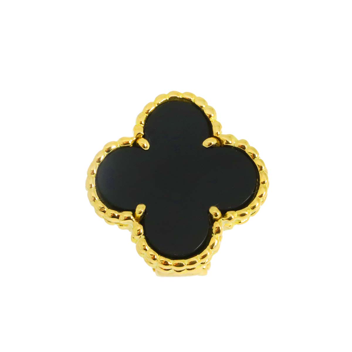 Vintage Alhambra Onyx Earring 18K YG One Piece only