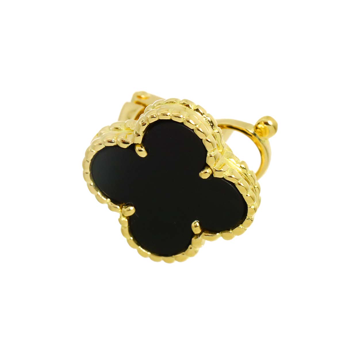 Vintage Alhambra Onyx Earring 18K YG One Piece only