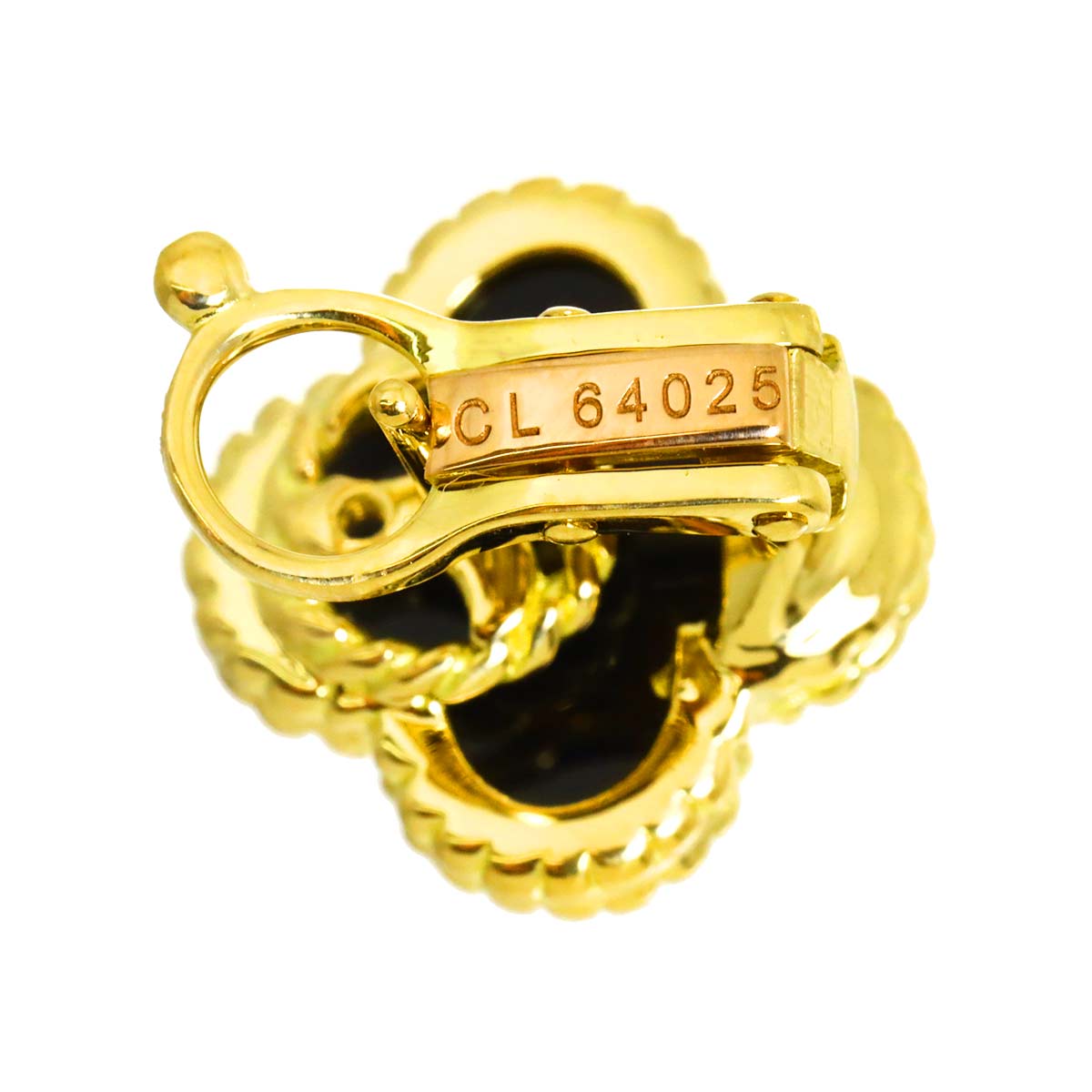 Vintage Alhambra Onyx Earring 18K YG One Piece only