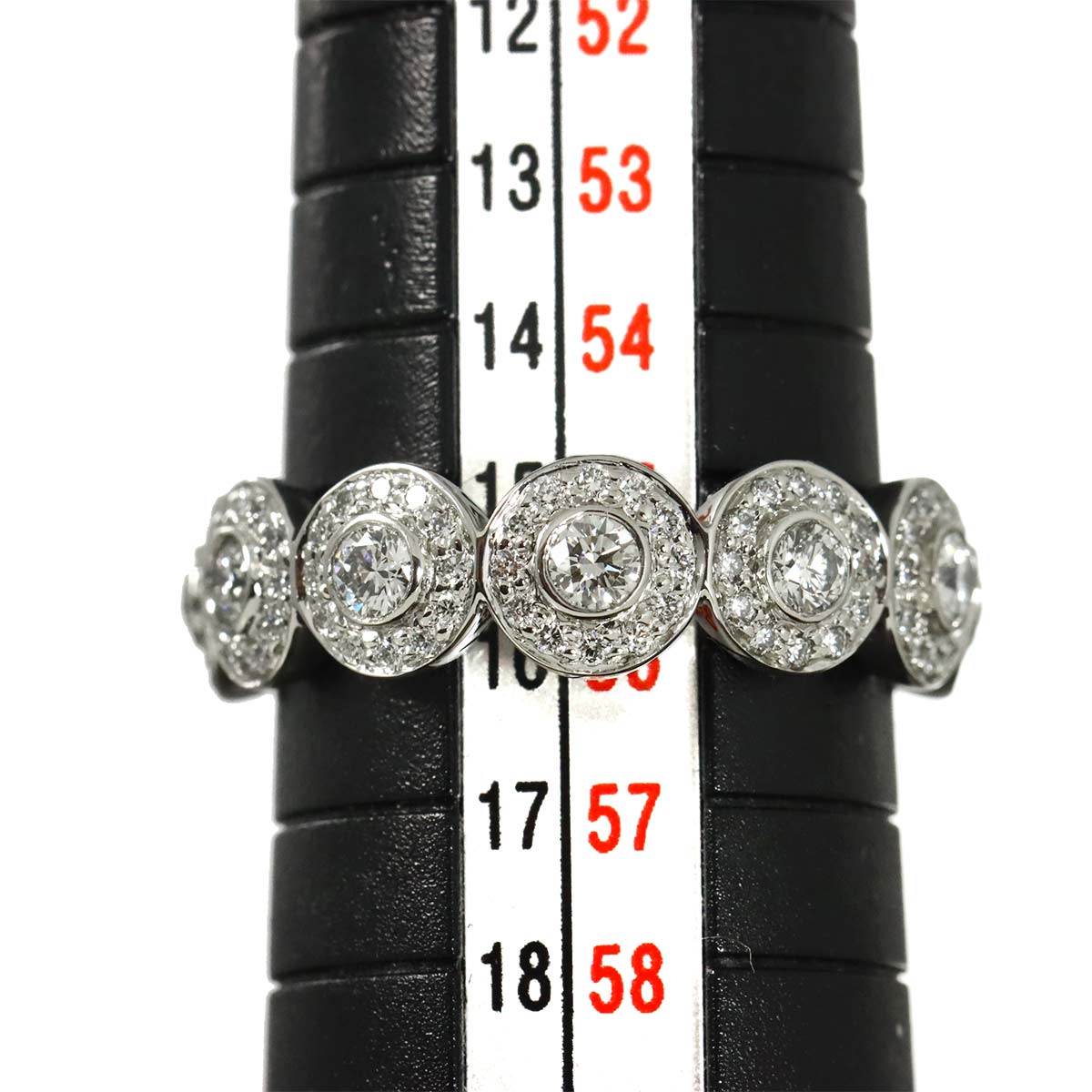 Diamond Ring Pt Platinum size7.25-7.5(US)