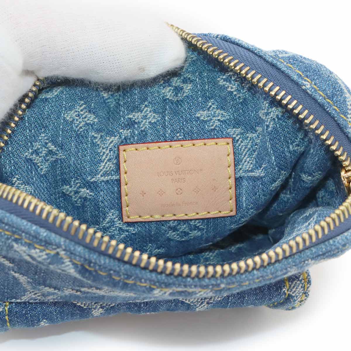 LV Remix Monogram Denim Fairfax Pochette Shoulder Bag