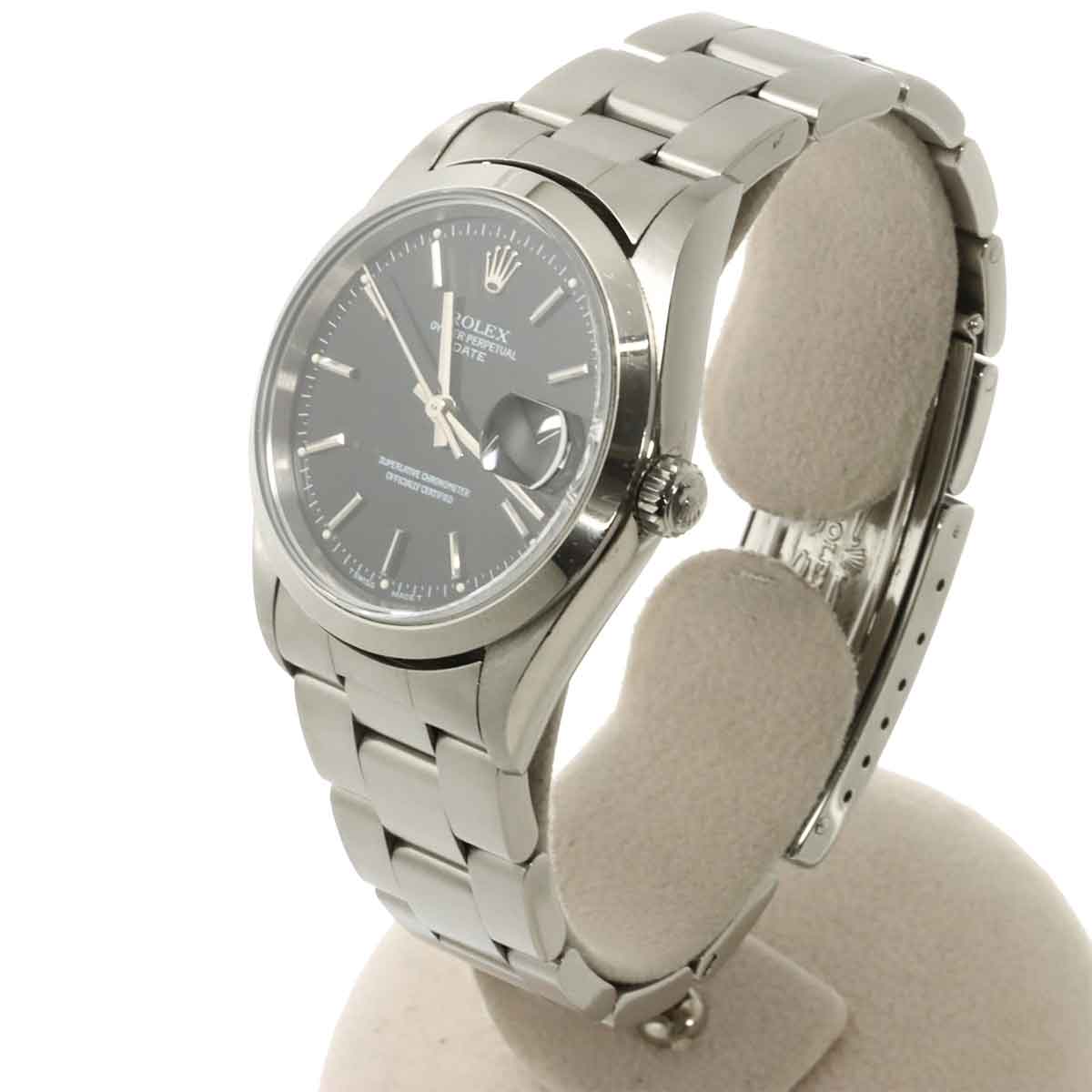 Oyster Perpetual Date 15200 Automatic Black Dial Mens Watch