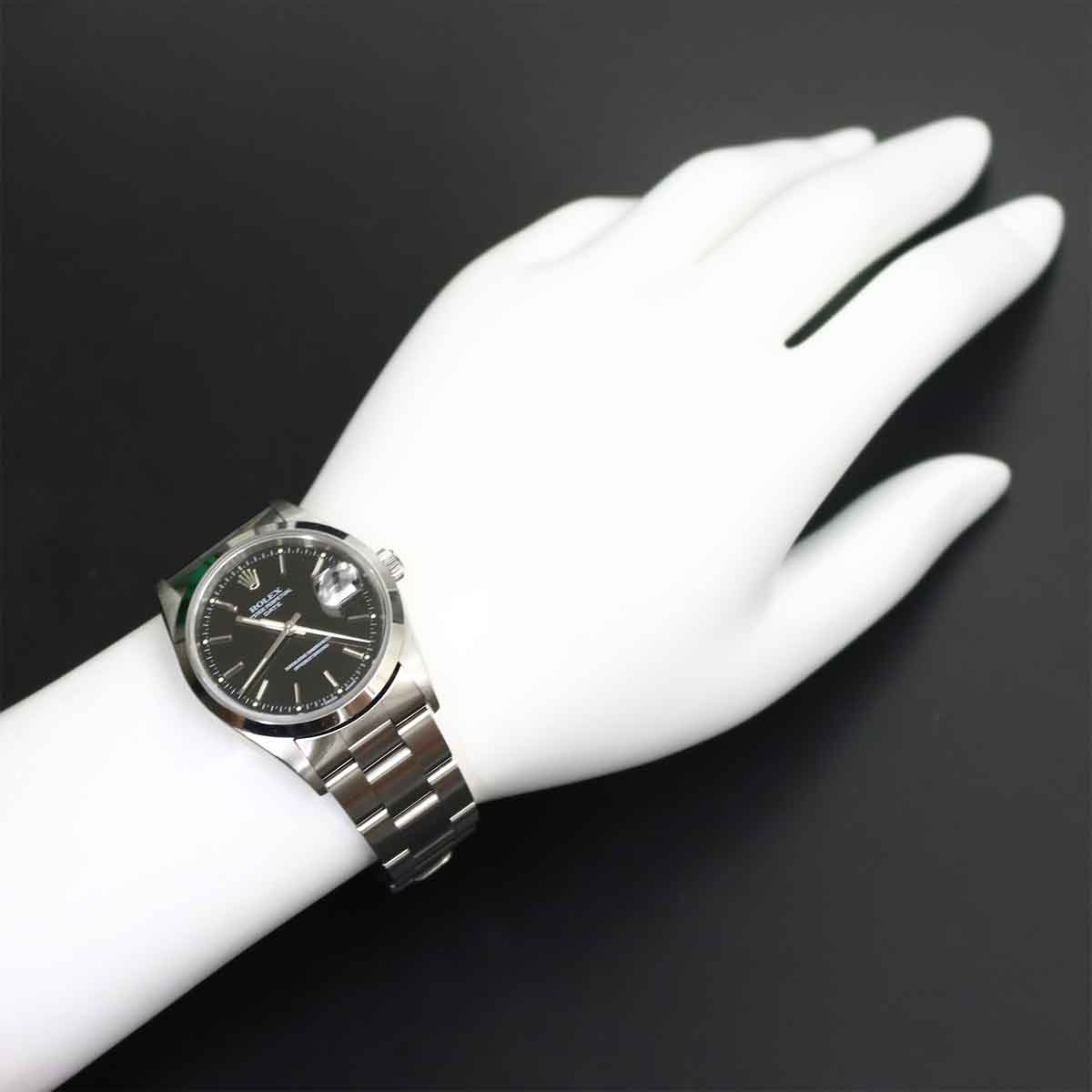 Oyster Perpetual Date 15200 Automatic Black Dial Mens Watch
