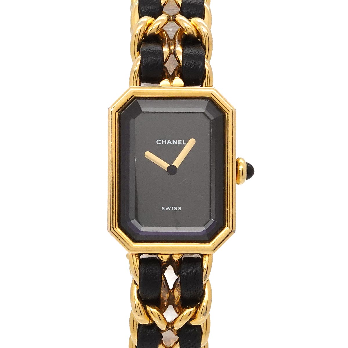 Premiere Size L H0001 Vintage Quartz Black Dial Ladies Watch