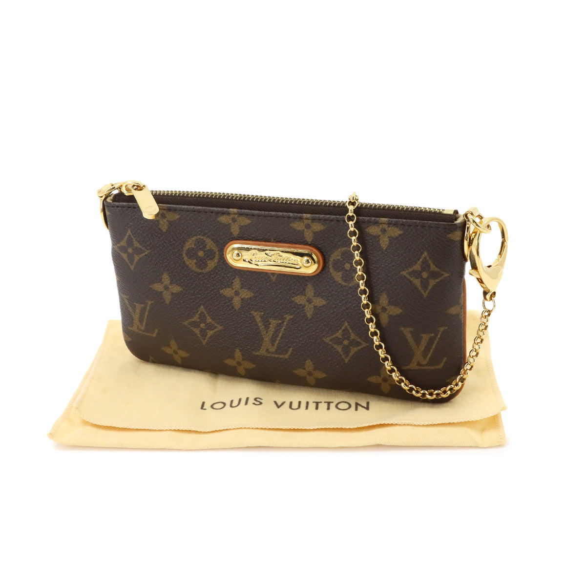 Monogram Pochette Milla MM Hand Bag Pouch Brown M60094