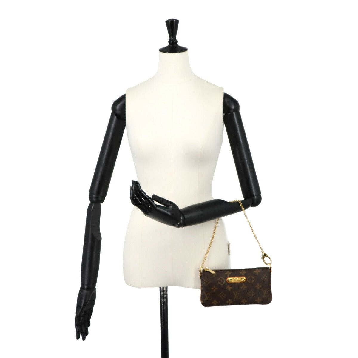 Monogram Pochette Milla MM Hand Bag Pouch Brown M60094