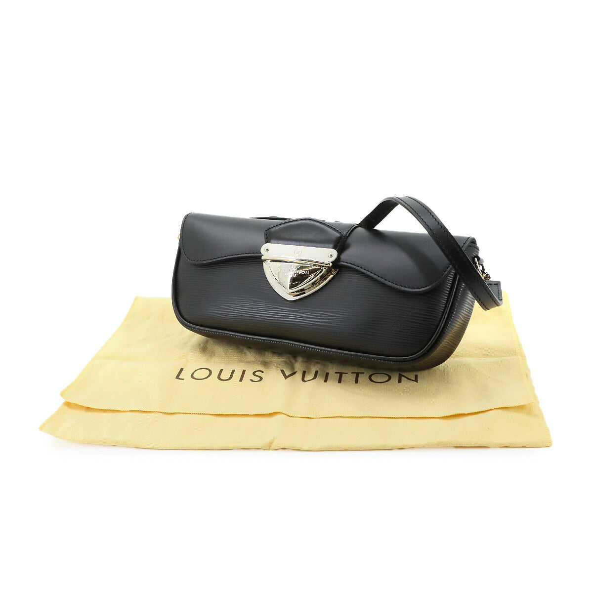 Epi Pochette Montaigne Shoulder Bag Leather Noir M59292