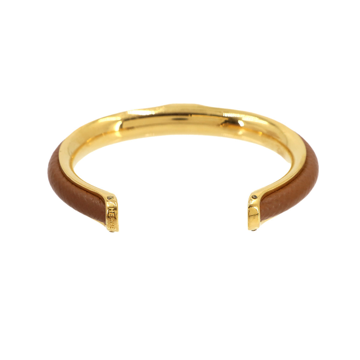 Bangle Leather Brown Gold 90339573