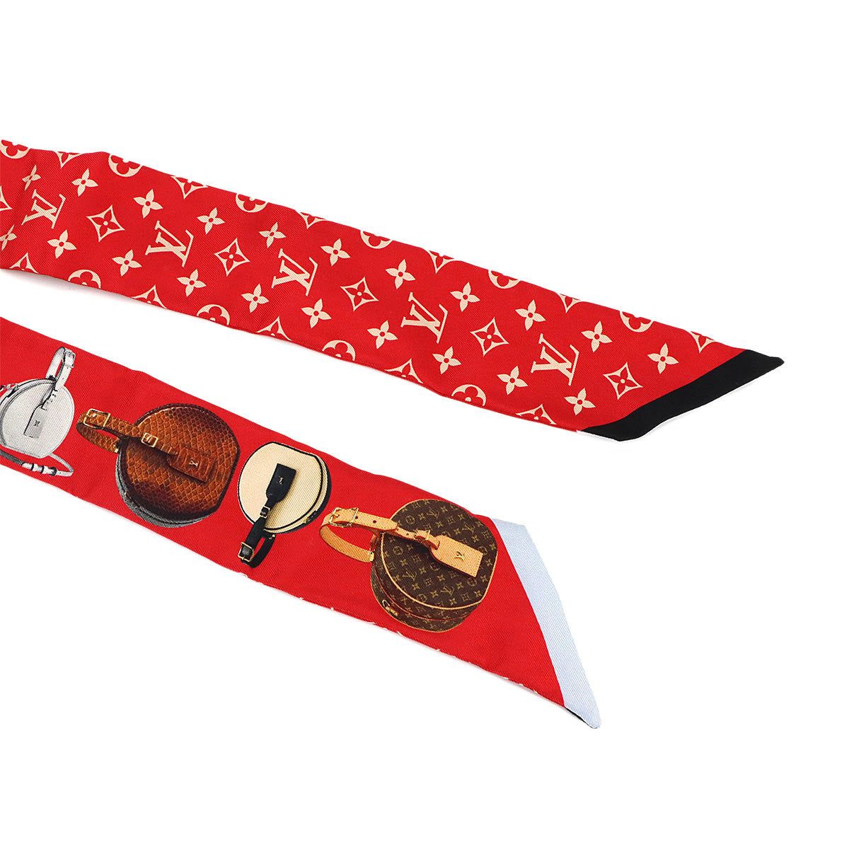 Bandou BB Tribute to Boite Chapeau Scarf Silk Red M70858
