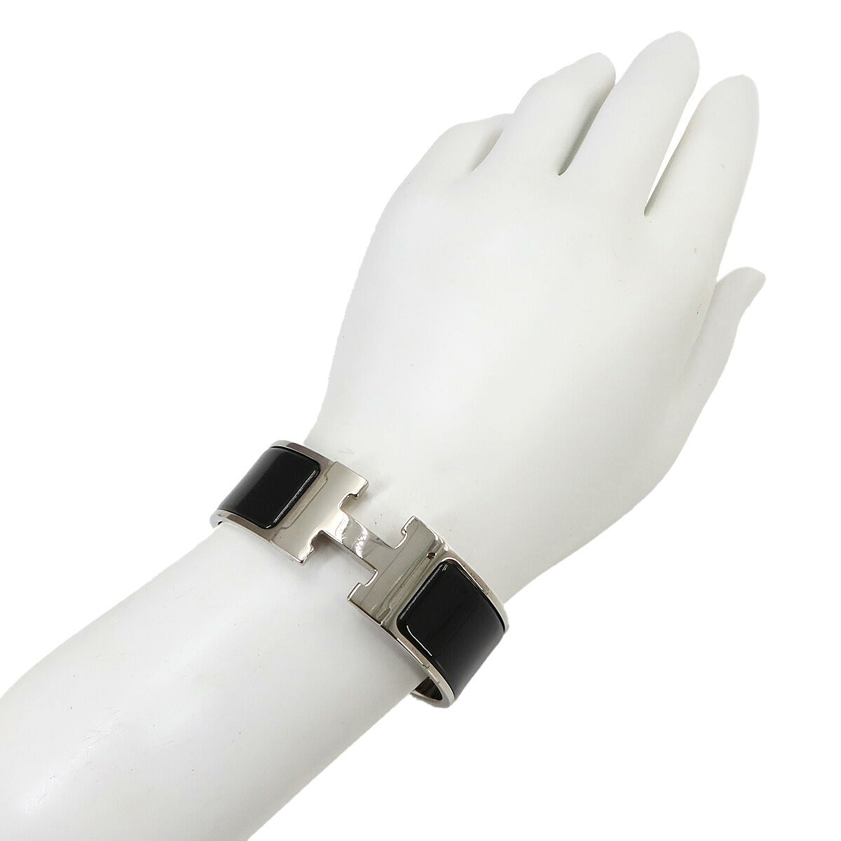 Clic Clac H PM Bangle Black Silver Accessory