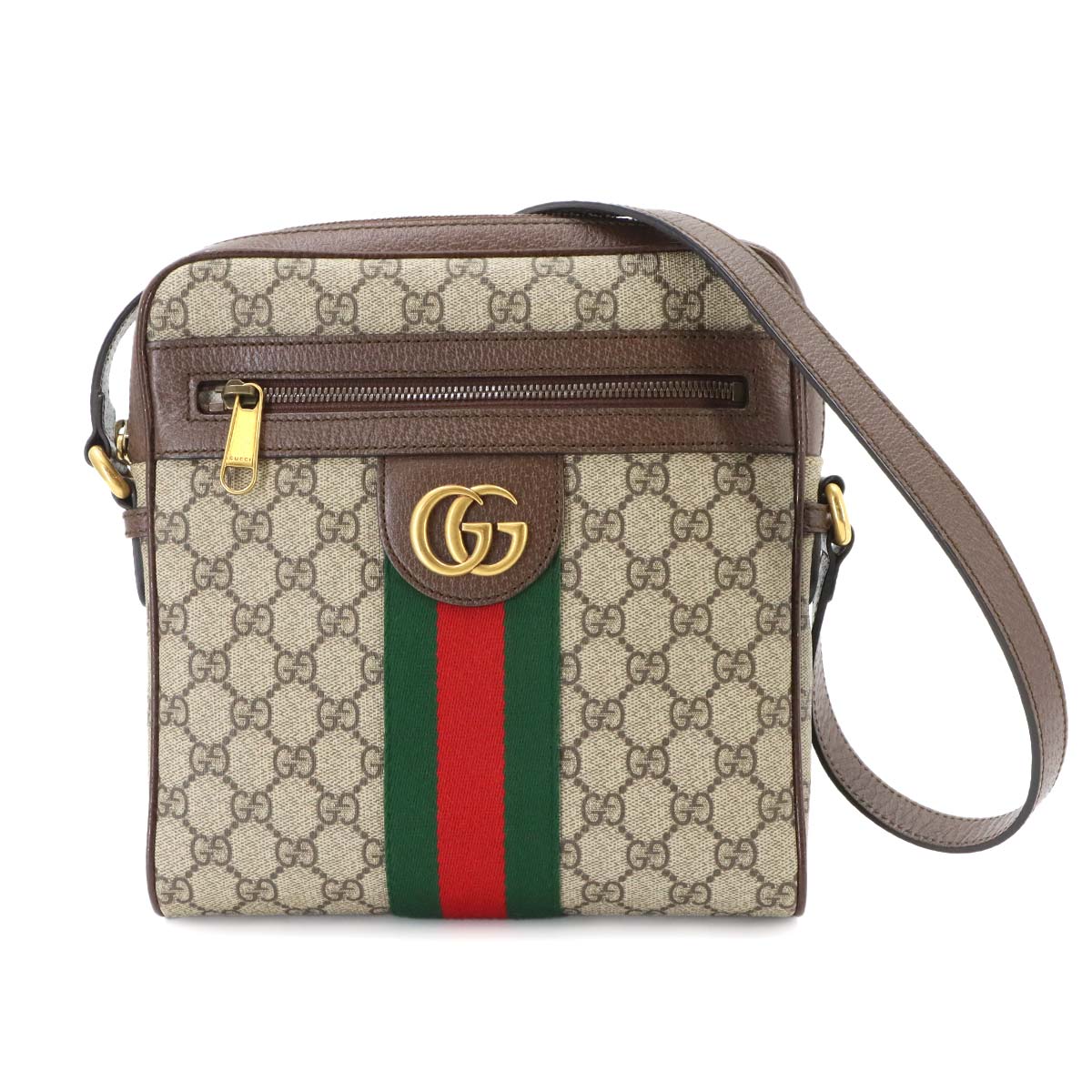 Ophidia Small Messenger Bag Leather Beige Brown Sherry 547926