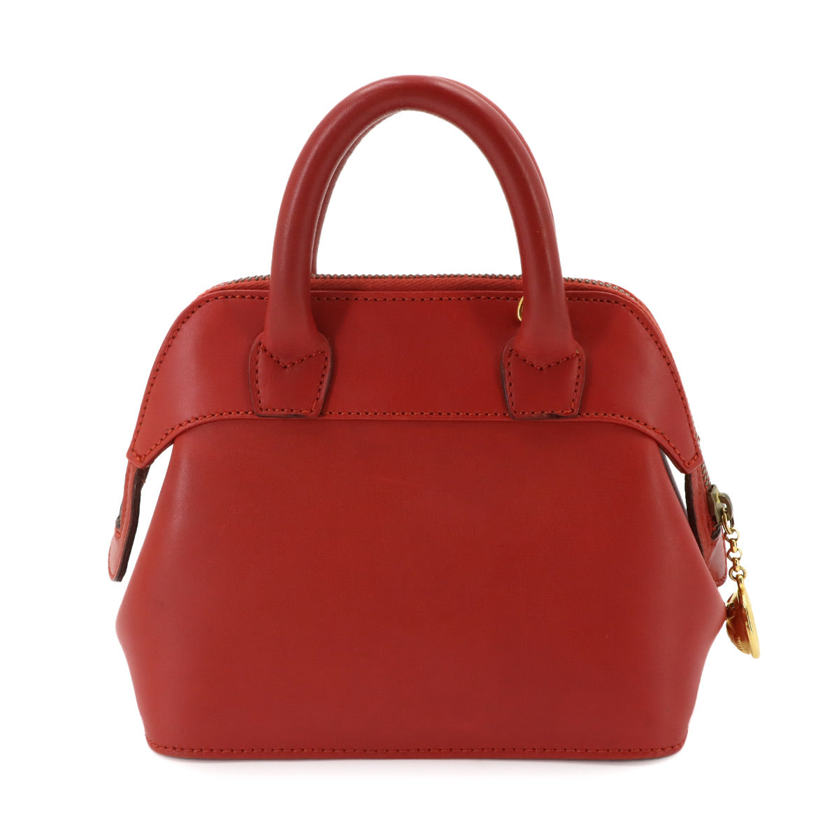 2way Hand Shoulder Bag Leather Red Purse