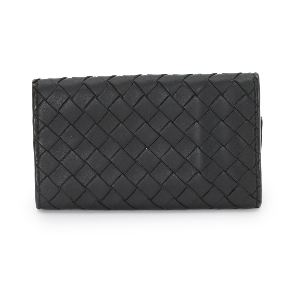 Intrecciato 6 Key Case Leather Black