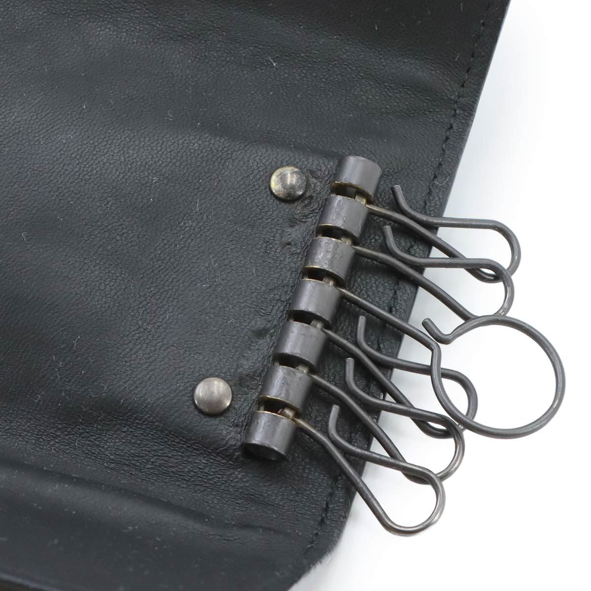 Intrecciato 6 Key Case Leather Black