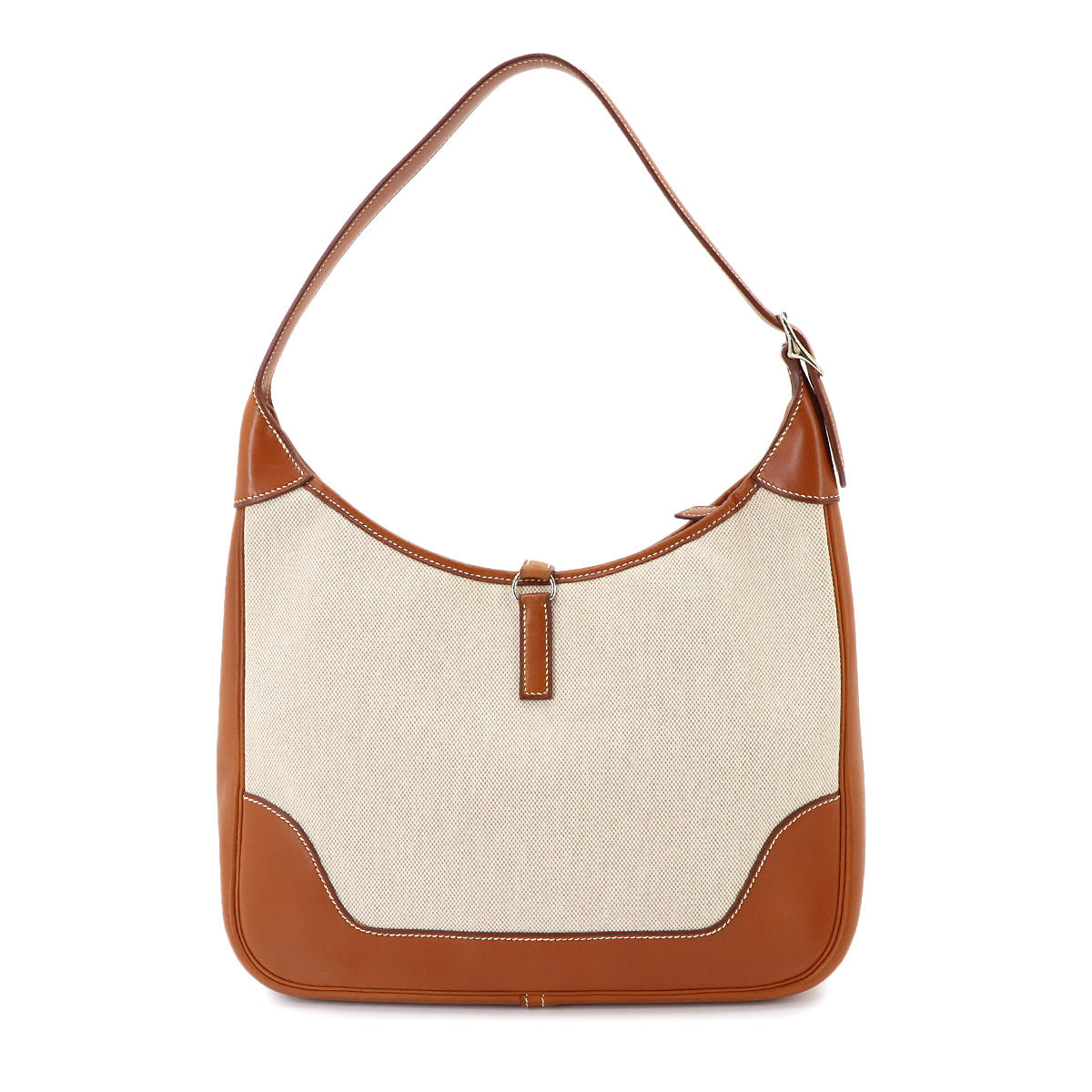 Trim 31 Shoulder Bag Toile H Veau Barenia Ecru Fauve Purse