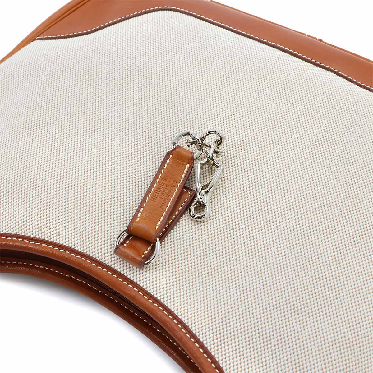 Trim 31 Shoulder Bag Toile H Veau Barenia Ecru Fauve Purse